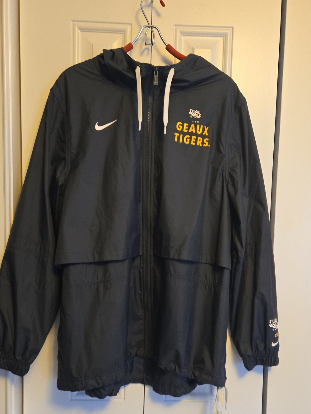 Nike Navy Hooded 'Geaux Tigers' Windbreaker